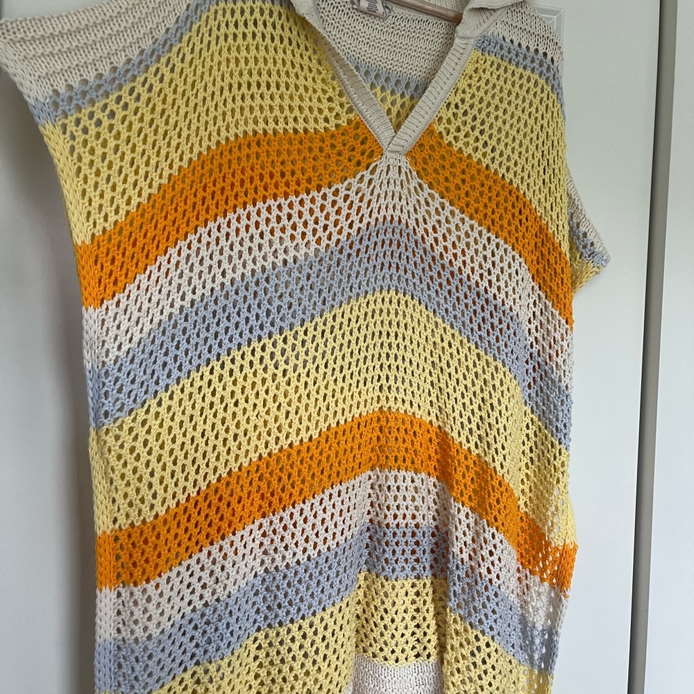 Free People Multicolor Crochet Top